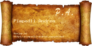 Pimpedli Andrea névjegykártya